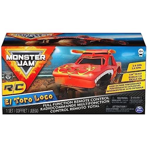 Monster Jam Official El Toro Loco RC Truck 1:24 Scale | ASTM-Tested Remote Control Toy thumbnail 2