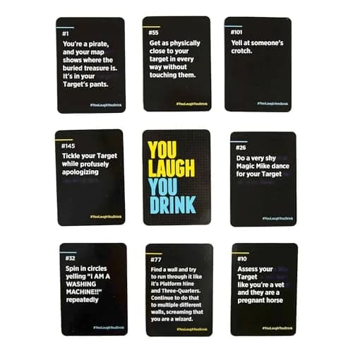 DSS Games You Laugh You Drink Party Game Tin | 150 Prompt Cards for Adults thumbnail 5