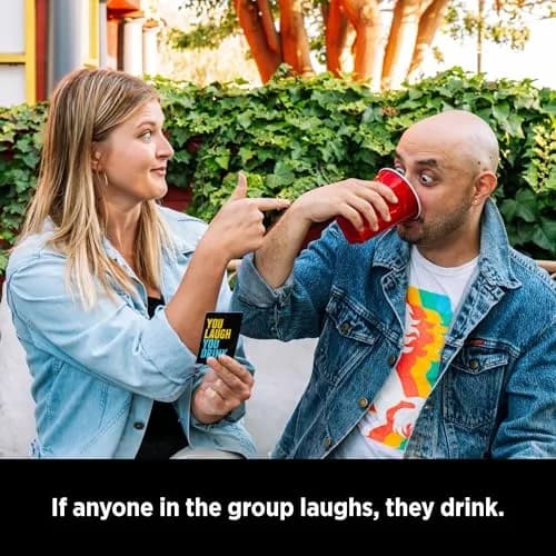 DSS Games You Laugh You Drink Party Game Tin | 150 Prompt Cards for Adults thumbnail 3