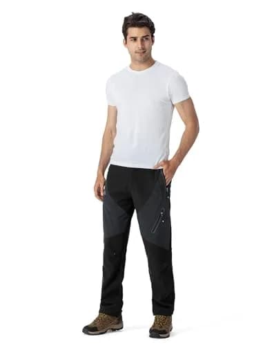 YSENTO Men's Snow Pants Fleece Lined Hiking Ski Winter Insulated Utility Work 40 | Water-Resistant & Warm thumbnail 6
