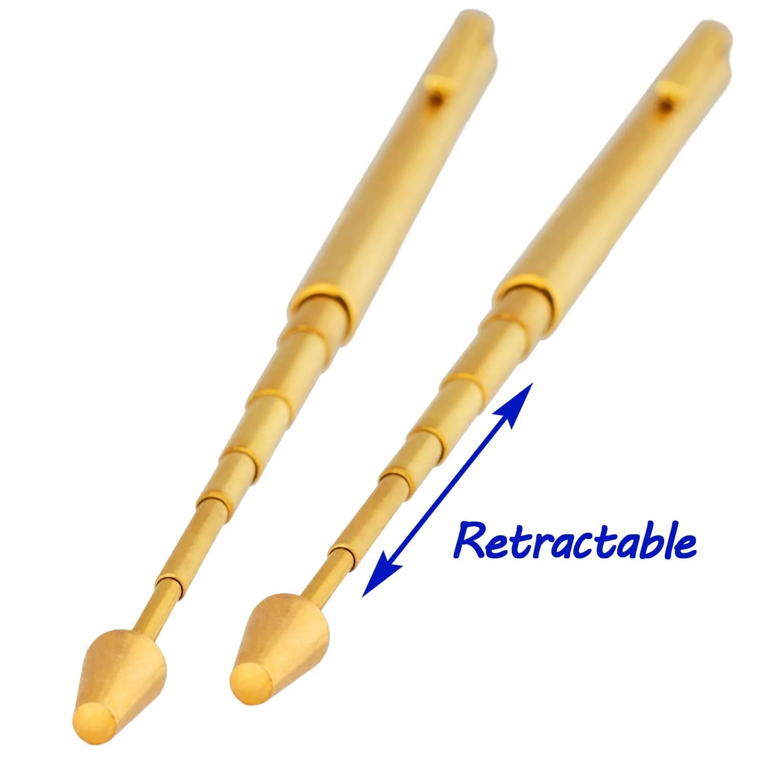 OIIKI Silver Retractable Dowsing Rods (2-Pack) | Brass, 16.4" Extended Length - view 4