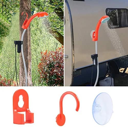 URPRO Portable Camping Shower, Outdoor Shower Head, Pump, USB Rechargeable, Water from Bucket, Hiking & Pet Cleaning | 45-60min Use thumbnail 5