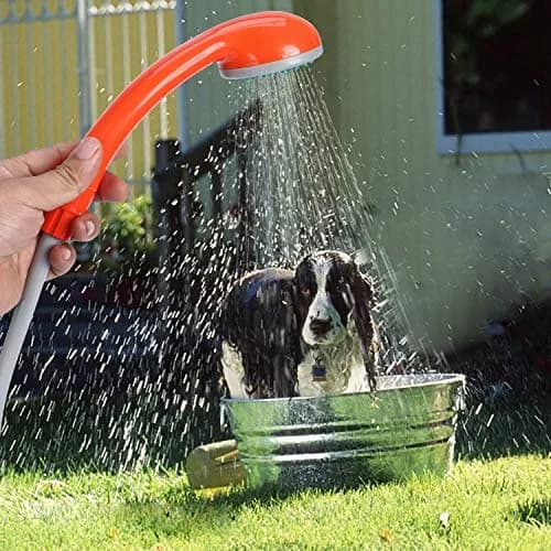 URPRO Portable Camping Shower, Outdoor Shower Head, Pump, USB Rechargeable, Water from Bucket, Hiking & Pet Cleaning | 45-60min Use thumbnail 7