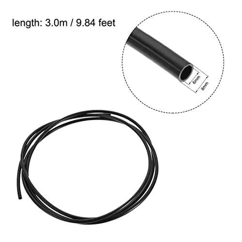 uxcell Nylon Line Hose Tube 6mm (0.23") ID x 8mm (0.31") OD 3 Meter (9.8ft) PA6 Nylon Tube Pneumatic Air Brake Tubing Black | Fluid Transfer & Air Lines thumbnail 2