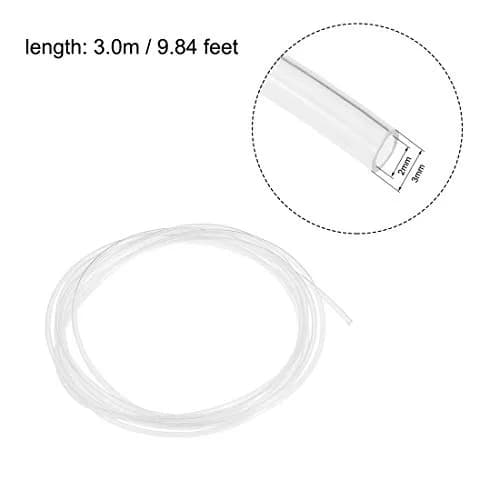 uxcell Nylon Line Hose Tube, 2mm ID x 3mm OD, 3m (9.8ft) | Flexible Pneumatic Air Brake Tubing for Fluid Transfer thumbnail 2