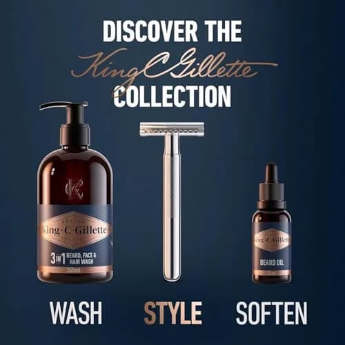 King C. Gillette Safety Razor with Chrome Plated Handle & 5 Platinum Blades | Classic Precision Shave thumbnail 7