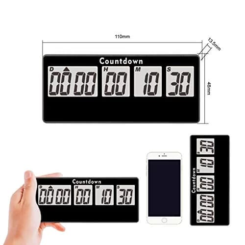 Jayron Digital Countdown Timer 9999 Days, 120 Hours, 59 Minutes, 59 Seconds | Black LCD Display with Magnet thumbnail 6