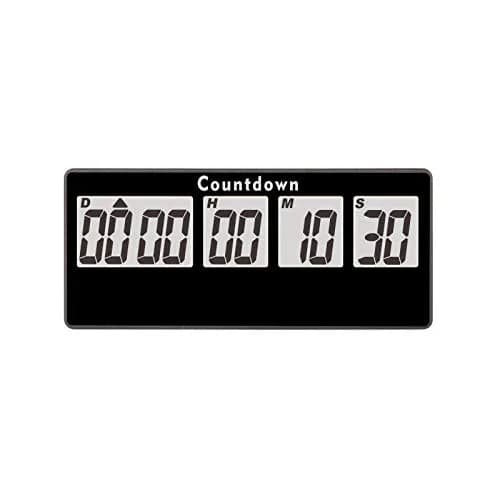Jayron Digital Countdown Timer 9999 Days, 120 Hours, 59 Minutes, 59 Seconds | Black LCD Display with Magnet thumbnail 1