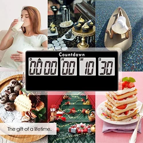 Jayron Digital Countdown Timer 9999 Days, 120 Hours, 59 Minutes, 59 Seconds | Black LCD Display with Magnet thumbnail 7