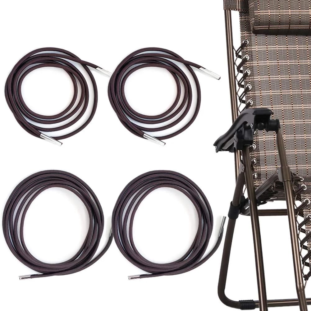 Bealuffe Replacement Recliner Cords 2.2m (86.6") & 1.4m (55") | Coffee Brown, Pack of 4 - main product image
