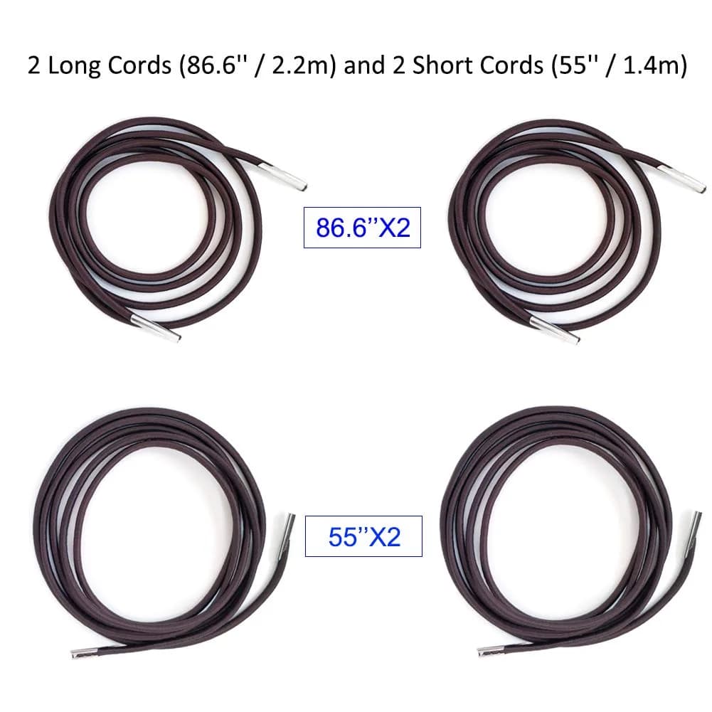 Bealuffe Replacement Recliner Cords 2.2m (86.6") & 1.4m (55") | Coffee Brown, Pack of 4 - view 2