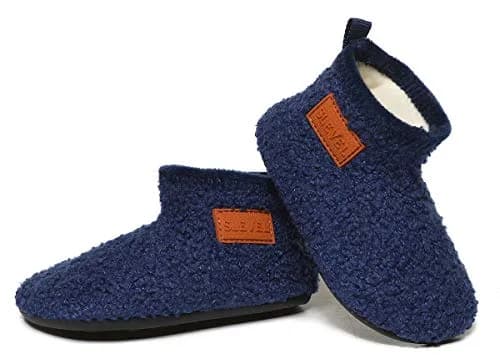 ditont Toddler Slippers Non-Slip Lightweight Indoor Winter Fuzzy Warm Kids Grip First Walking House Home Shoes Bootie for Boys Girls thumbnail 4