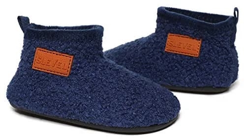 ditont Toddler Slippers Non-Slip Lightweight Indoor Winter Fuzzy Warm Kids Grip First Walking House Home Shoes Bootie for Boys Girls thumbnail 5