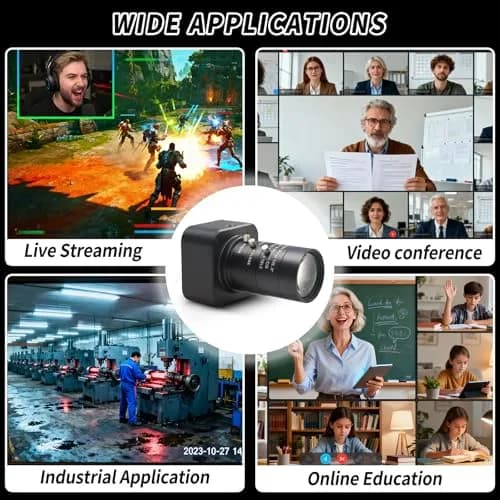 MOKOSE HD Webcam 3840x2160 | 5-50mm Telephoto Zoom, Manual Focus, USB 3.0, Windows/macOS/Linux/Android thumbnail 2