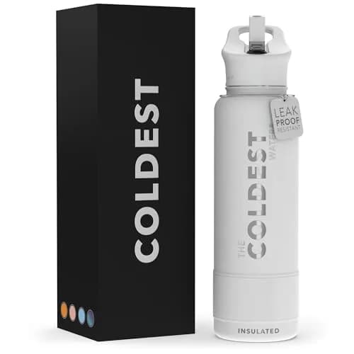 The Coldest Water Insulated Water Bottle with Straw Lid - 40 oz (1180ml) Epic White | Keeps Drinks Cold 36 Hrs, Hot 13 Hrs thumbnail 1