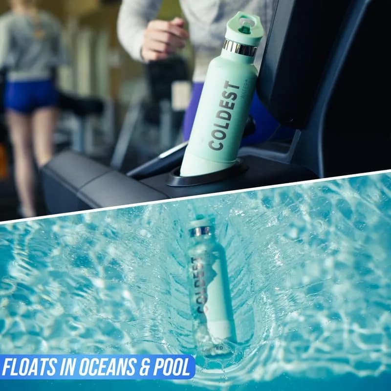 The Coldest Water Insulated Water Bottle with Straw Lid - 40 oz (1180ml) Epic White | Keeps Drinks Cold 36 Hrs, Hot 13 Hrs - view 9
