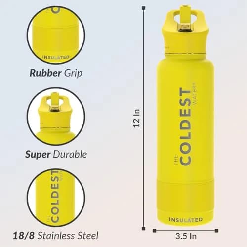 The Coldest Water Insulated Water Bottle with Straw Lid 40 oz (1183ml) | Keeps Drinks Cold 36 Hrs, Hot 13 Hrs thumbnail 5