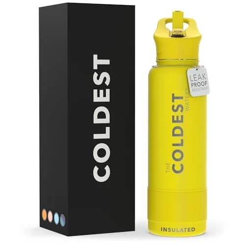 The Coldest Water Insulated Water Bottle with Straw Lid 40 oz (1183ml) | Keeps Drinks Cold 36 Hrs, Hot 13 Hrs thumbnail 1