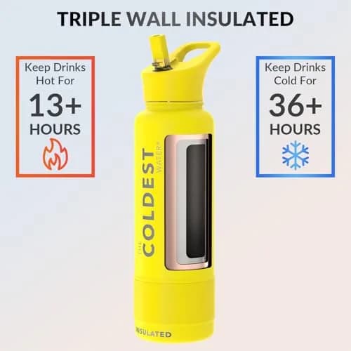 The Coldest Water Insulated Water Bottle with Straw Lid 40 oz (1183ml) | Keeps Drinks Cold 36 Hrs, Hot 13 Hrs thumbnail 2