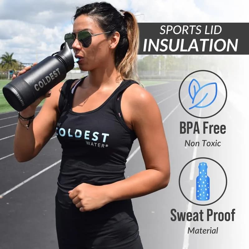 The Coldest Water Insulated Water Bottle with Straw Lid 890ml (30 oz) | Keeps Drinks Cold 36 Hrs, Hot 13 Hrs - view 4