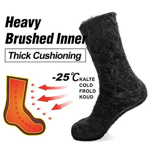 Busy Socks Winter Warm Thick Thermal Crew Boot Socks Large | Insulated & Moisture-Wicking for Extreme Cold thumbnail 4