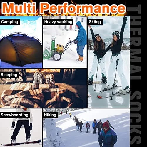 Busy Socks Winter Warm Thick Thermal Crew Boot Socks Large | Insulated & Moisture-Wicking for Extreme Cold thumbnail 7