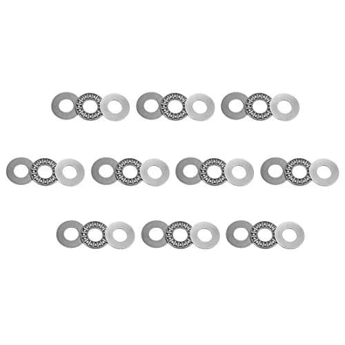 uxcell AXK1226 Thrust Needle Roller Bearings with Washers 12mm Bore 26mm OD 2mm Width 10pcs | High Stiffness in Minimum Axial Space thumbnail 1