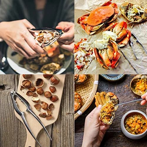 Ajmyonsp Seafood Crackers and Picks Set 8-Piece Stainless Steel & Zinc Alloy | Heavy Duty Nut Cracker & Lobster Tool Set thumbnail 7