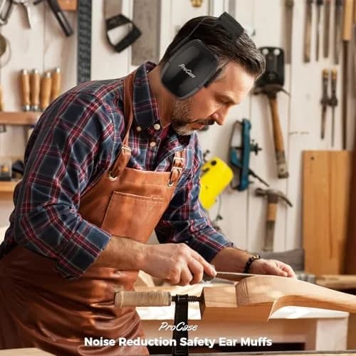 ProCase SNR33dB Noise Reduction Ear Muffs, Adult Hearing Protection, 33dB NRR | Certified for Shooting & Industrial Use thumbnail 5