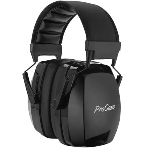 ProCase SNR33dB Noise Reduction Ear Muffs, Adult Hearing Protection, 33dB NRR | Certified for Shooting & Industrial Use thumbnail 1