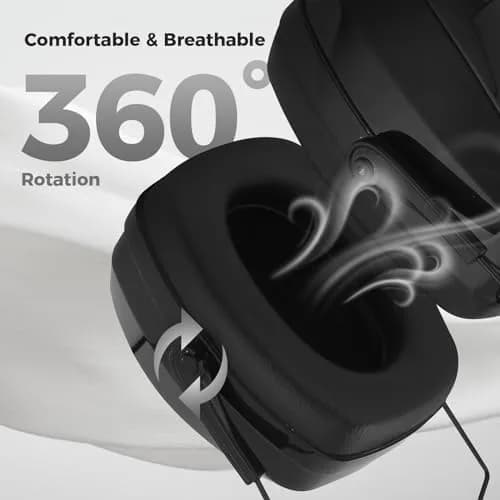 ProCase SNR33dB Noise Reduction Ear Muffs, Adult Hearing Protection, 33dB NRR | Certified for Shooting & Industrial Use thumbnail 8