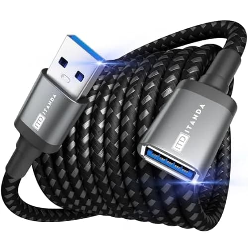 ITD ITANDA USB 3.0 Extension Cable 6ft (1.83m) | 5Gbps Data Transfer for Keyboard, Mouse, PlayStation, Xbox, Flash Drive, Printer, Camera and More thumbnail 1