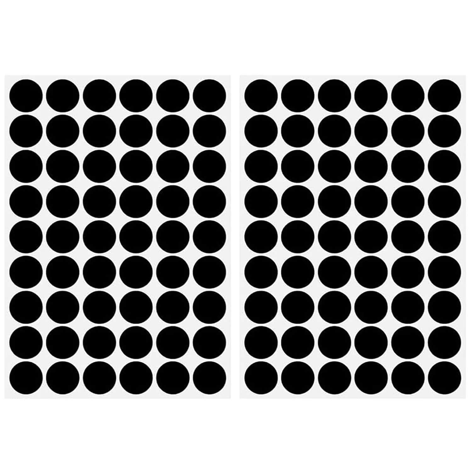ZXUEZHENG 21mm Black Self-Adhesive Screw Hole Stickers - Pack of 54 - main product image