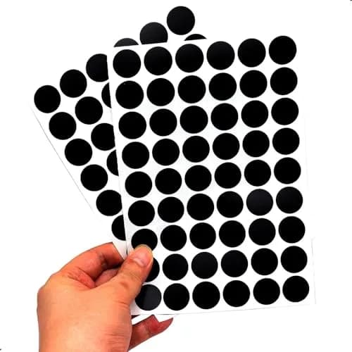 ZXUEZHENG Self-Adhesive Screw Hole Stickers Black 21mm (0.83") | Covers Furniture Screw Holes for a Clean Finish thumbnail 5