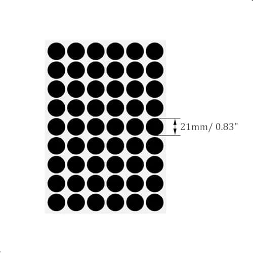 ZXUEZHENG Self-Adhesive Screw Hole Stickers Black 21mm (0.83") | Covers Furniture Screw Holes for a Clean Finish thumbnail 2