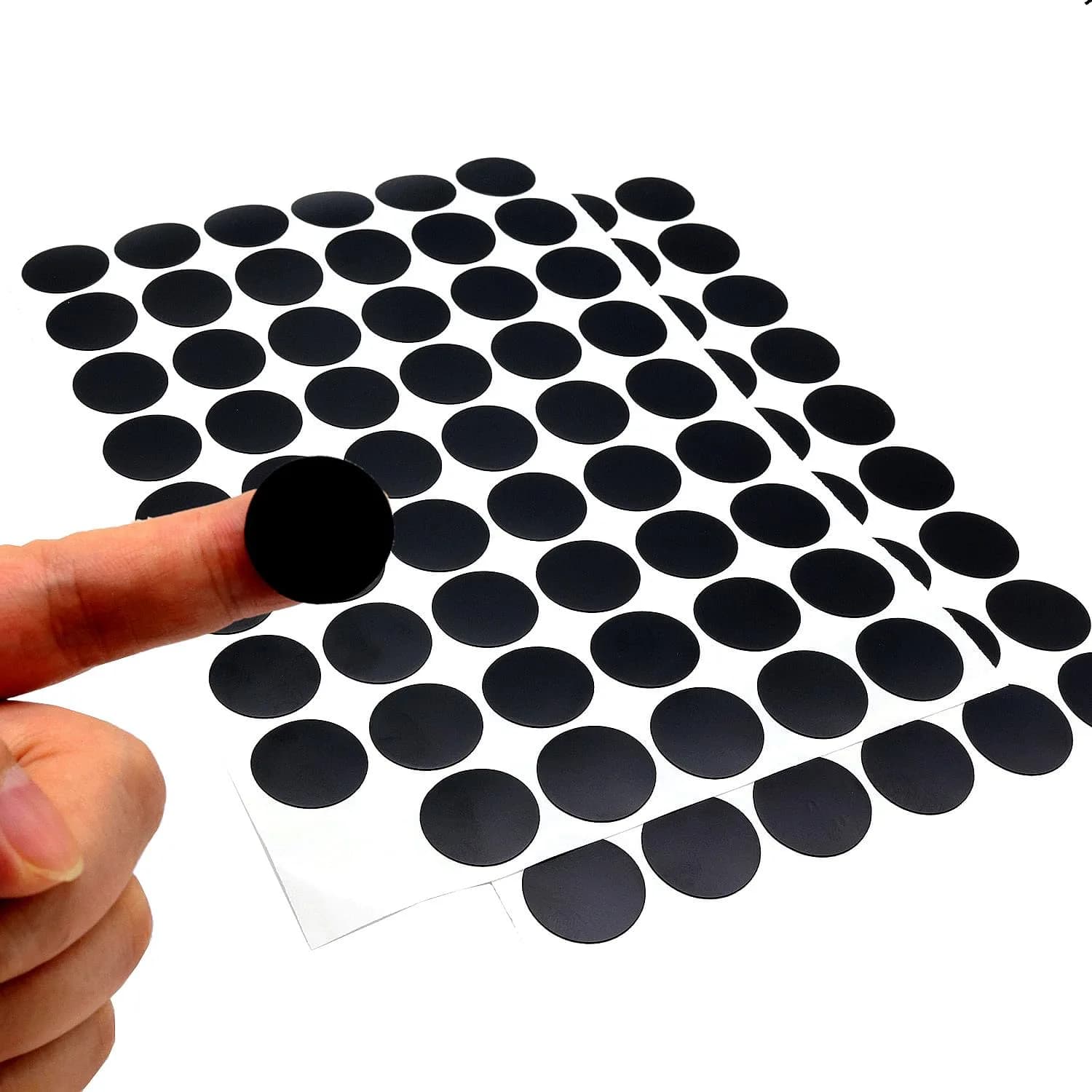 ZXUEZHENG 21mm Black Self-Adhesive Screw Hole Stickers - Pack of 54 - view 4