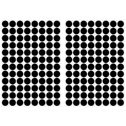 ZXUEZHENG Self-Adhesive Screw Hole Stickers 15mm (0.59") Black | 192 Pack for Furniture & Shelving thumbnail 1