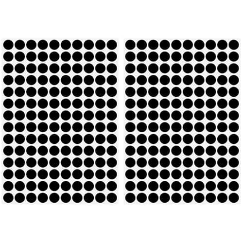 ZXUEZHENG Self-Adhesive Screw Hole Stickers, 12mm Black, 280 Pieces | Cover Furniture Screw Holes thumbnail 1