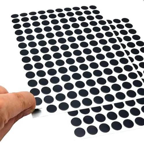 ZXUEZHENG Self-Adhesive Screw Hole Stickers, 12mm Black, 280 Pieces | Cover Furniture Screw Holes thumbnail 3