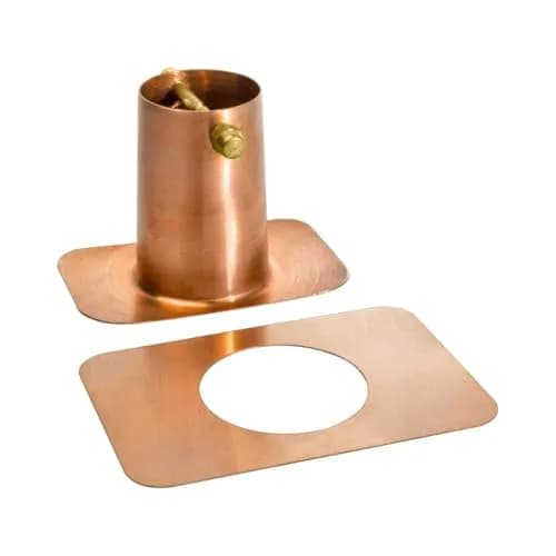 Monarch Rain Chains Pure Copper Gutter Adapter with Brass Bolt | 8.9cm (3.5in) Wide Top Opening thumbnail 4