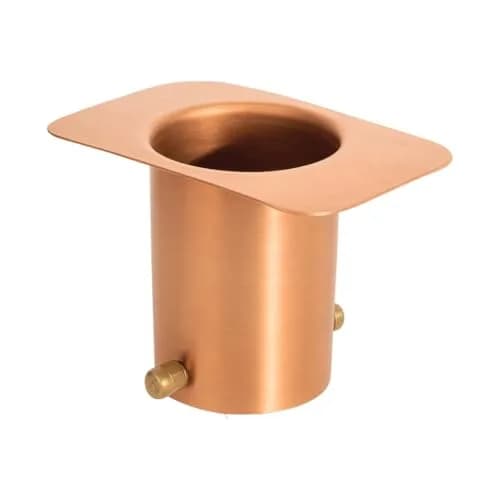 Monarch Rain Chains Pure Copper Gutter Adapter with Brass Bolt | 8.9cm (3.5in) Wide Top Opening thumbnail 1