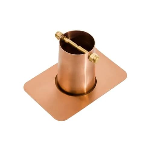 Monarch Rain Chains Pure Copper Gutter Adapter with Brass Bolt | 8.9cm (3.5in) Wide Top Opening thumbnail 2