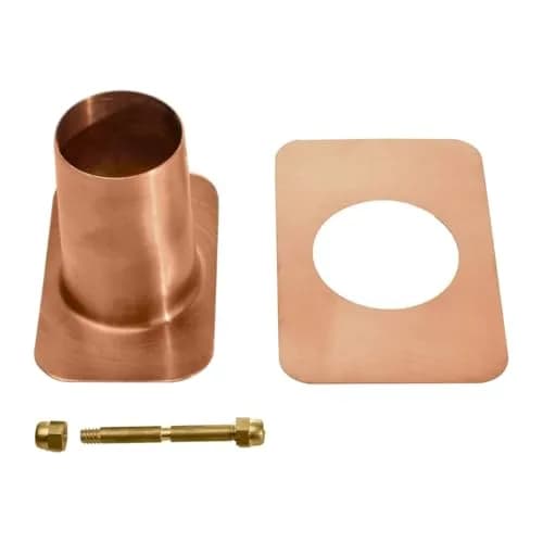 Monarch Rain Chains Pure Copper Gutter Adapter with Brass Bolt | 8.9cm (3.5in) Wide Top Opening thumbnail 3