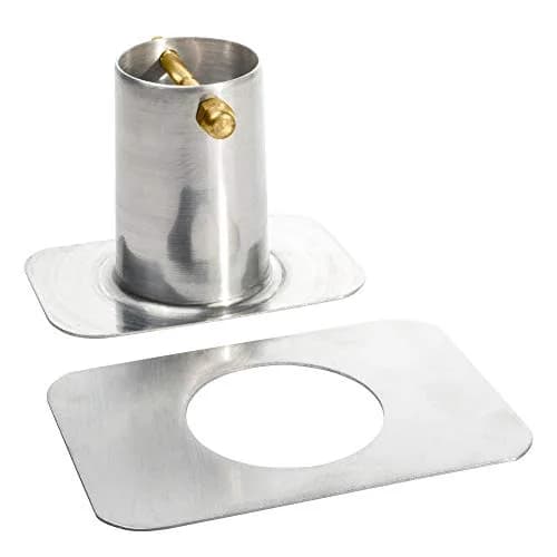 Monarch Rain Chains Aluminum Mill Finish Gutter Adapter with Brass Bolt | 5 x 3.5 x 3 inches thumbnail 4