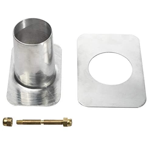 Monarch Rain Chains Aluminum Mill Finish Gutter Adapter with Brass Bolt | 5 x 3.5 x 3 inches thumbnail 3
