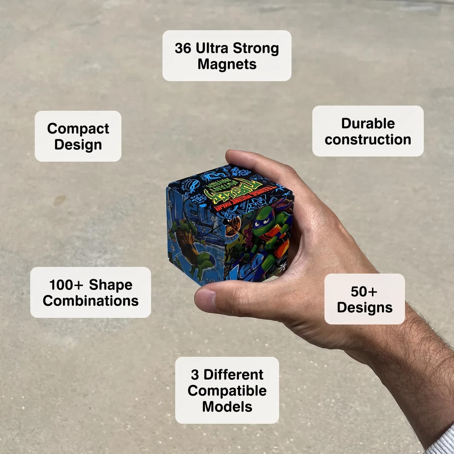Shashibo Confetti Dodeca Shape-Shifting Fidget Cube - 100+ Amazing Shapes | ASTM-Tested Educational Puzzle Toy - view 7