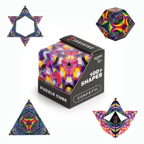 Shashibo DODECA Magnetic Puzzle Cube Confetti 6cm (2.3in) | STEM/STEAM Educational Toy for Kids & Adults thumbnail 1