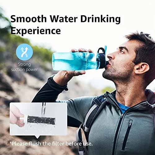 AQUA CREST Water Bottle Filter Replacement 5 Count | Advanced Coconut Carbon for Brita Bottles thumbnail 6
