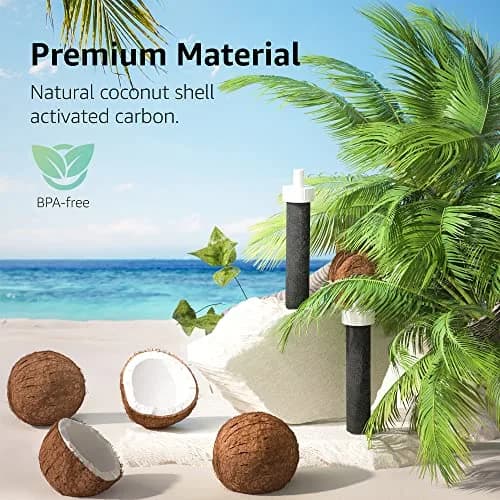 AQUA CREST Water Bottle Filter Replacement 5 Count | Advanced Coconut Carbon for Brita Bottles thumbnail 7