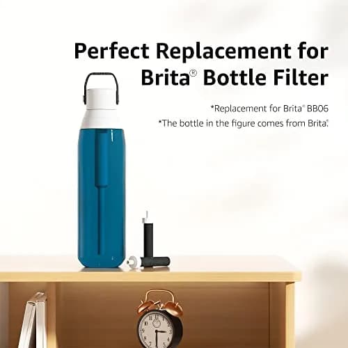 AQUA CREST Water Bottle Filter Replacement 5 Count | Advanced Coconut Carbon for Brita Bottles thumbnail 2